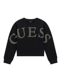 Guess Kids Sweat-shirt Col Rond Noir Doré Enfants Filles — immagine 1
