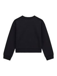 Guess Kids Sweat-shirt Col Rond Noir Argent Filles — immagine 2