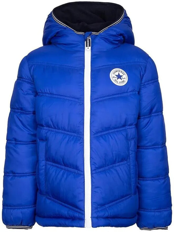 Converse Solid Puffer Giubbotto Blu Bambino