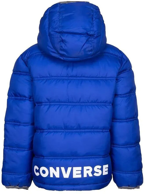 Converse Solid Puffer Giubbotto Blu Bambino