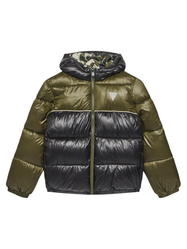 Guess Giubbotto invernale  Regular Fit Verde Nero bambini Ragazzi