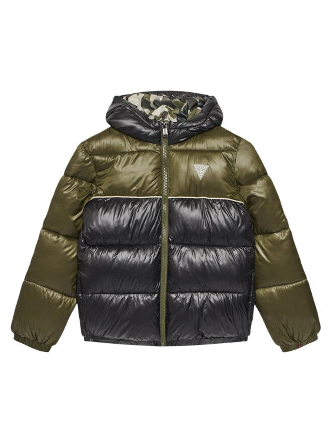Guess Giubbotto invernale  Regular Fit Verde Nero bambini Ragazzi