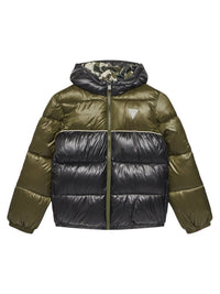 Guess Giubbotto invernale  Regular Fit Verde Nero bambini Ragazzi — immagine 1