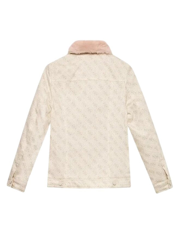 Guess Giubbotto Beige Rosa Bambina