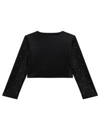 Guess Blouson en cuir noir zippé pour fille — immagine 2