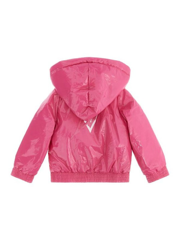 Guess Baby Giubbotto Impermeabile Rosa Lucido Bambina