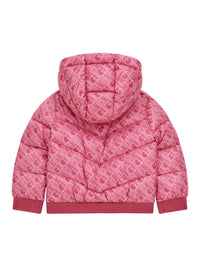 Guess Giubbotto imbottito con logo rosa  bambina — immagine 2