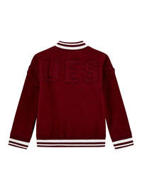 Guess Veste Fermeture Boutons Bordeaux Blanc Enfant — immagine 2
