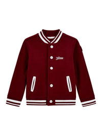 Guess Veste Fermeture Boutons Bordeaux Blanc Enfant — immagine 1