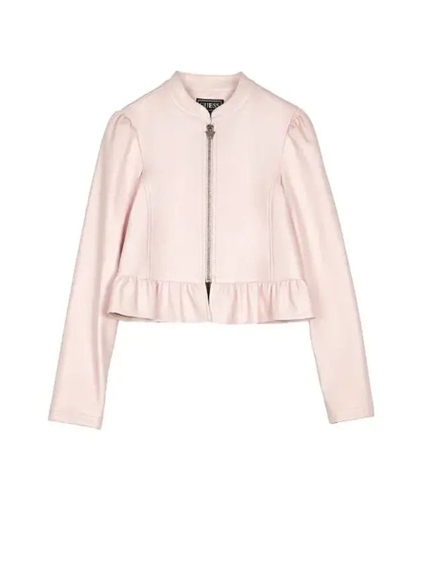 Guess Kids Giacca Ecopelle Rosa Bambina