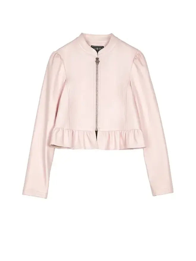 Guess Kids Giacca Ecopelle Rosa Bambina