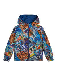 Guess Hooded Giubbotto Reversibile Blu Multicolore Bambino — immagine 3