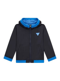 Guess Kids Giacca Chiusura Zip Con Cappuccio Blu Bambino — immagine 1