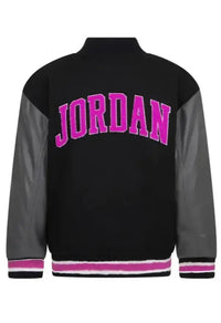 Veste Jordan Varsity Boutons Noir Rose Fille — immagine 2