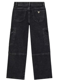 Guess Jeans cargo oversize en denim noir pour enfant — immagine 2