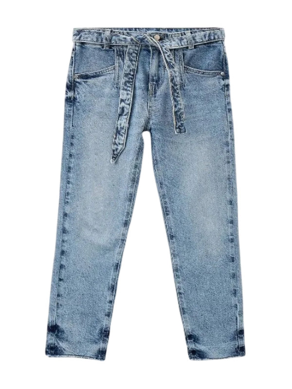 Guess Kids Paper Bag Jeans Light Blu Denim Bambina