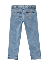 Guess Kids Paper Bag Jeans Denim Bleu Clair Fille — immagine 2