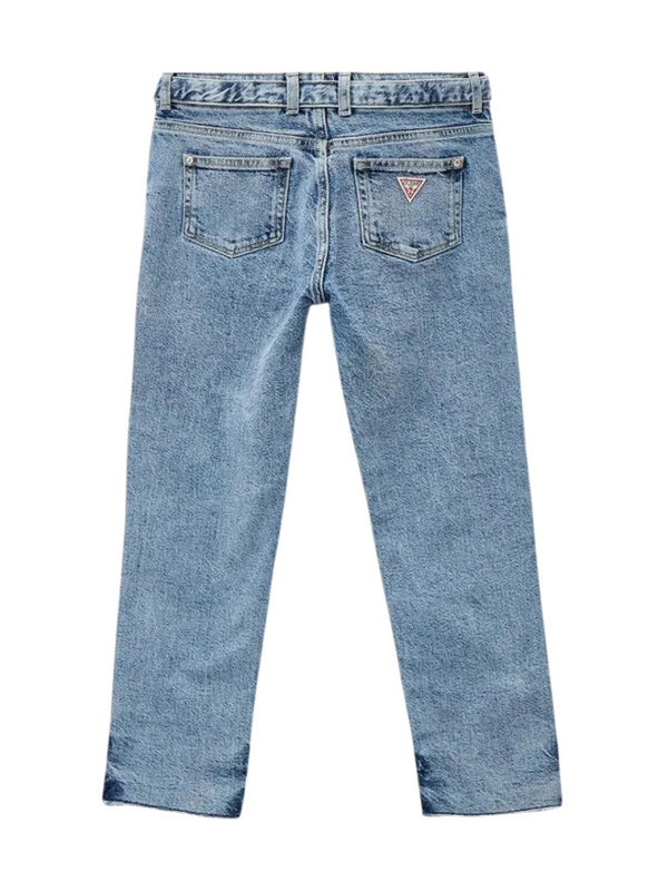 Guess Kids Paper Bag Jeans Light Blu Denim Bambina
