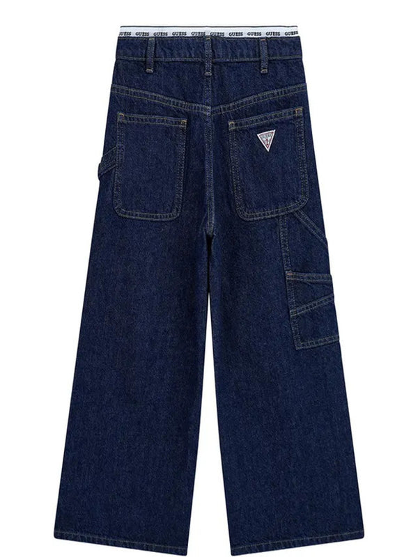 Guess Jeans a Palazzo Dark Blu Denim Bambine Ragazze
