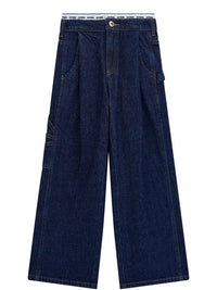 Guess Jeans Palazzo en jean bleu foncé pour filles — immagine 1