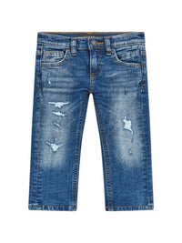 Guess  Slim Feat Strapp Azz Jeans Blu Denim Bambini — immagine 1