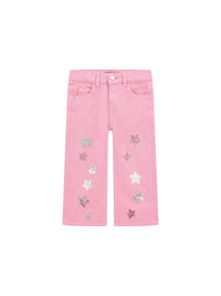 Guess Kids Jeans Rosa Denim Con Strass Bambina — immagine 1