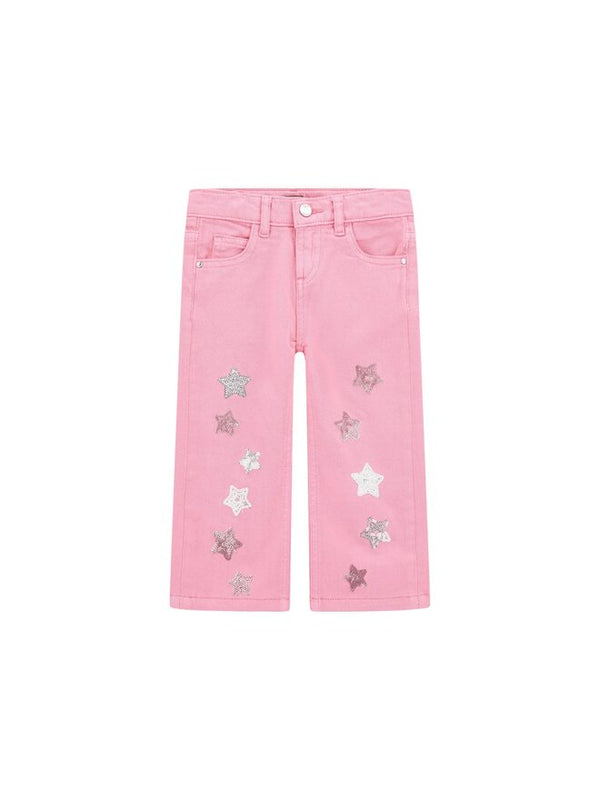 Guess Kids Jeans Rosa Denim Con Strass Bambina