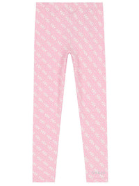 Guess Kids Leggings Rosa Bianchi Bambina — immagine 1