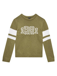 Guess LS Pull Col Rond Vert Enfants — immagine 1