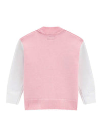 Guess Kids Cardigan Rosa Bianco Bambina — immagine 2