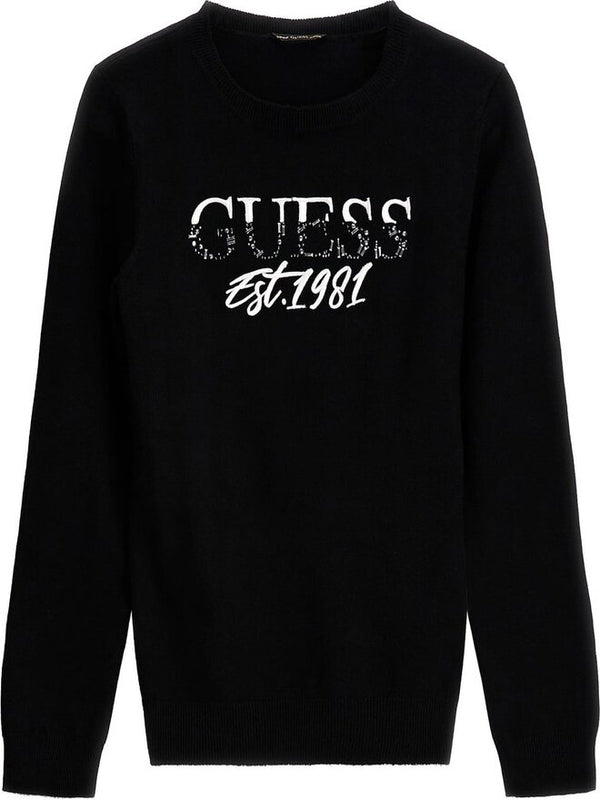 Guess Maglioncino Girocollo Nero Bambine