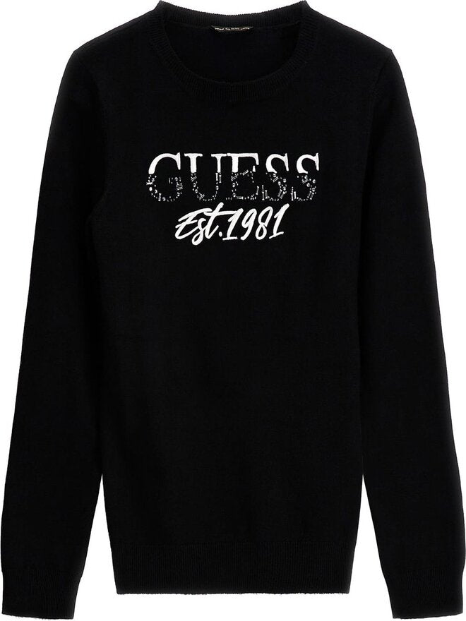 Guess Maglioncino Girocollo Nero Bambine