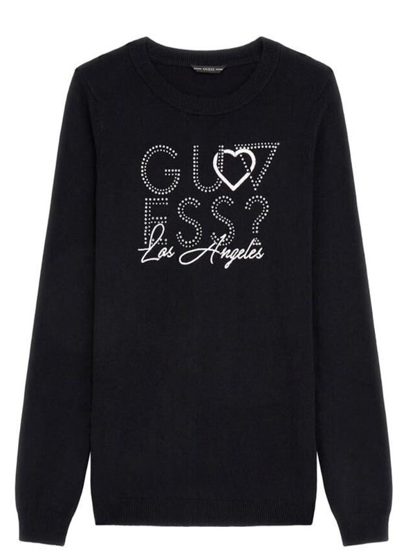 Guess Maglioncino Girocollo Nero Bambine