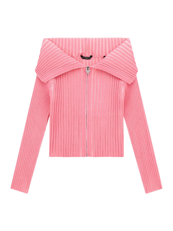Guess Cardigan Chiusura Zip Rosa Bambine Ragazze