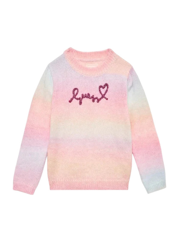 Guess Infant Maglioncino Girocollo Multicolore Bambina