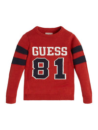 Guess Pull Col Rond Rouge Enfants — immagine 1