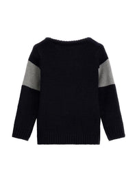 Guess Pull Col Rond Bleu Gris Enfants — immagine 2