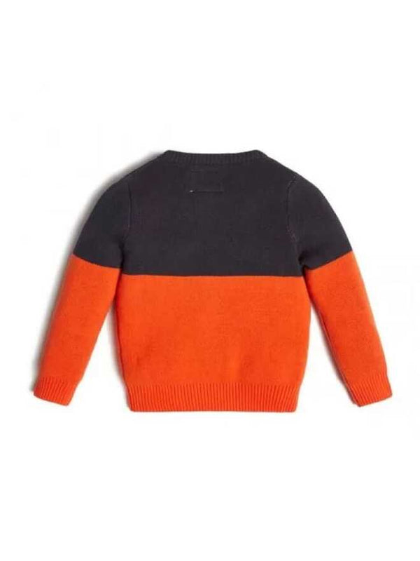 Guess Maglioncino Girocollo Blu Arancio Bambini