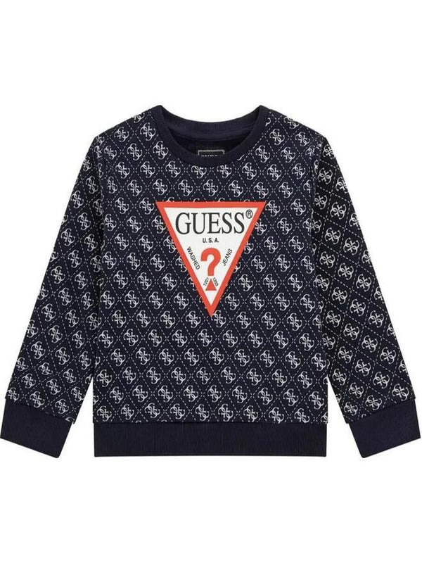Guess Maglioncino Girocollo Blu Bianco Bambini