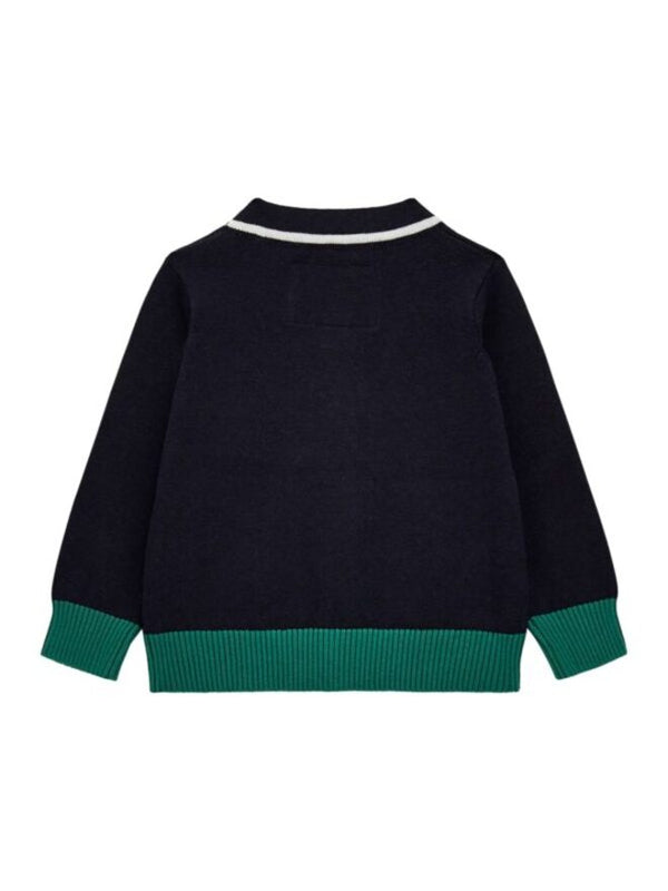 Guess Cardigan Chiusura Bottoni Blu Verde bambino
