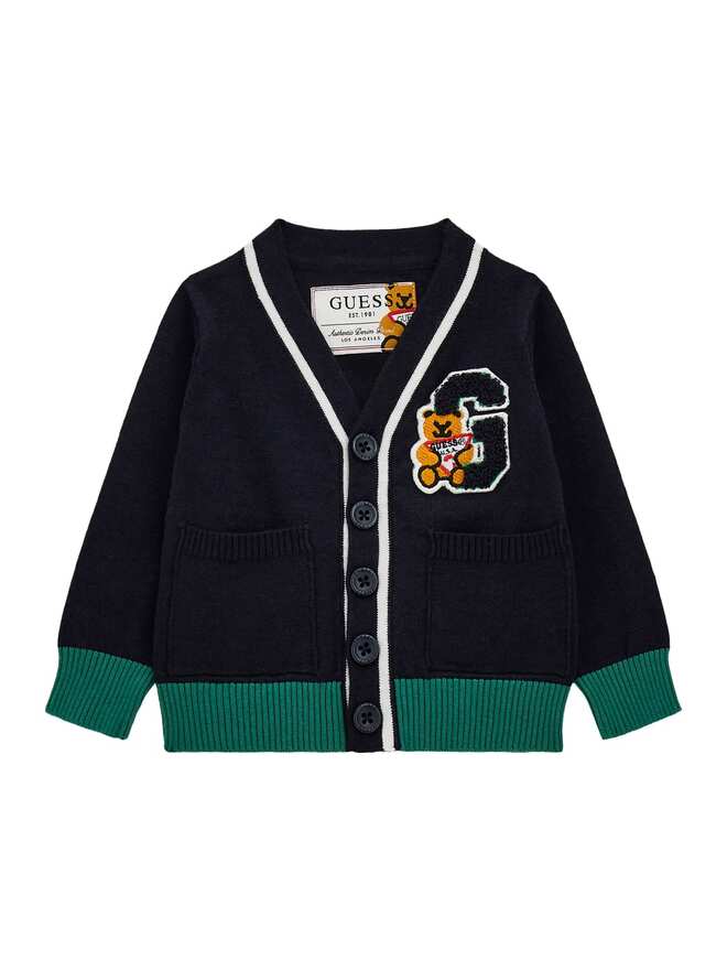 Guess Cardigan Fermeture Boutons Bleu Vert enfant