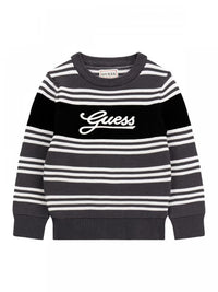 Guess Infant kids Maglioncino Girocollo Nero Bianco Bambini — immagine 1
