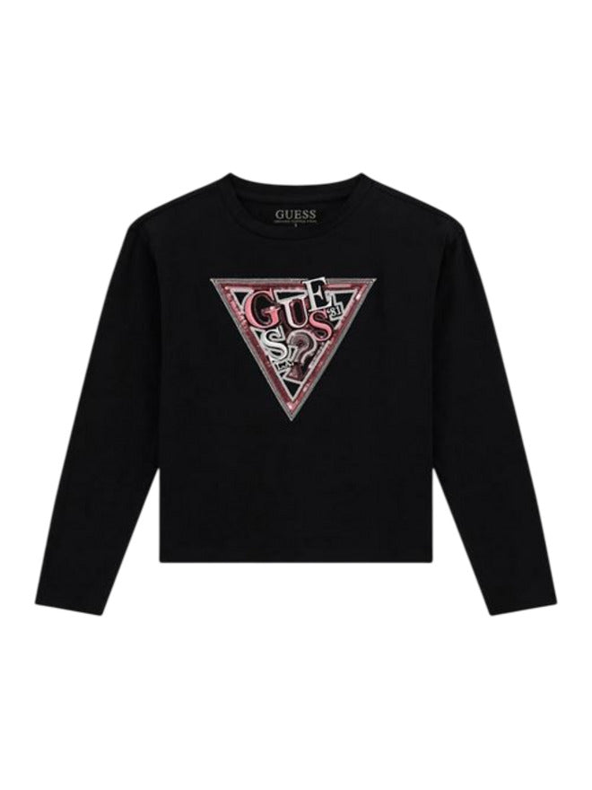 Guess Maglietta Maniche Lunghe Nera Bambina