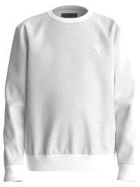 Guess Kids Maglioncino Girocollo Bianco Con Logo a Rilievo Bambini — immagine 1