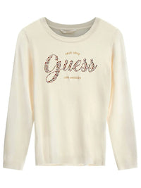 Guess Kids Pull Ras du Cou Blanc Fille — immagine 1