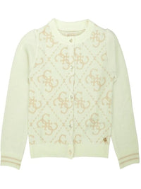 Guess Kids Cardigan Bianco Oro Bambina — immagine 1