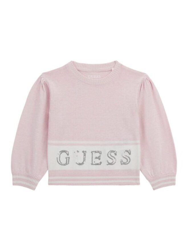 Guess Kids Pull Ras du Cou Fille Rose