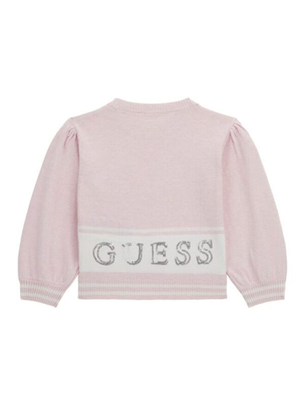 Guess Kids Maglioncino Girocollo Rosa Bambina