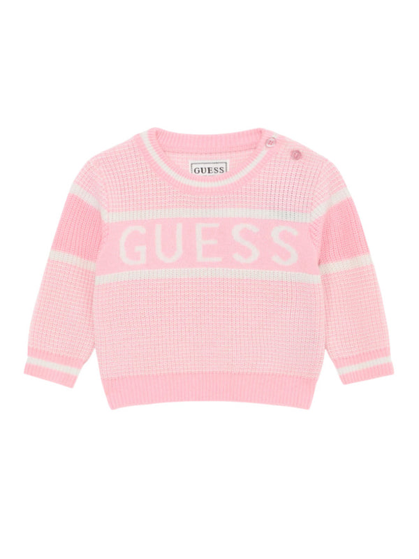 Guess Kids Pull Ras du Cou Fille Rose