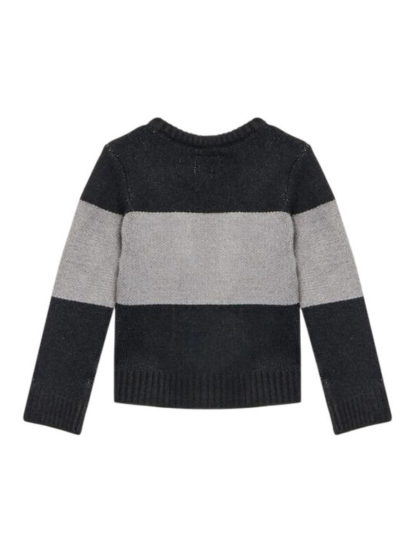 Guess Maglioncino Girocollo Grigio Nero Bambini